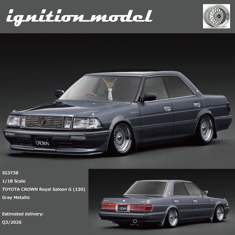 Ignition Model 1:18 TOYOTA CROWN Royal Saloon G (130) Gray Metallic IG3738