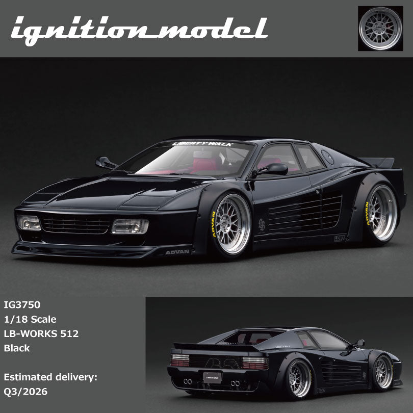 Ignition Model 1:18 LB-WORKS 512 Black IG3750