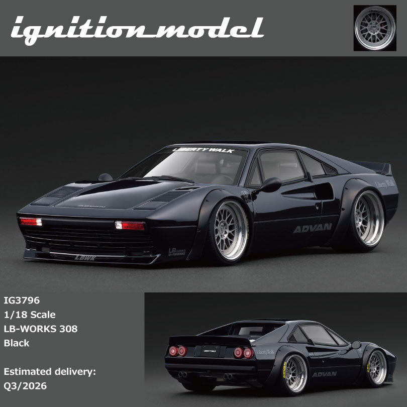 Ignition Model 1:18 LB-WORKS 308 Black IG3796