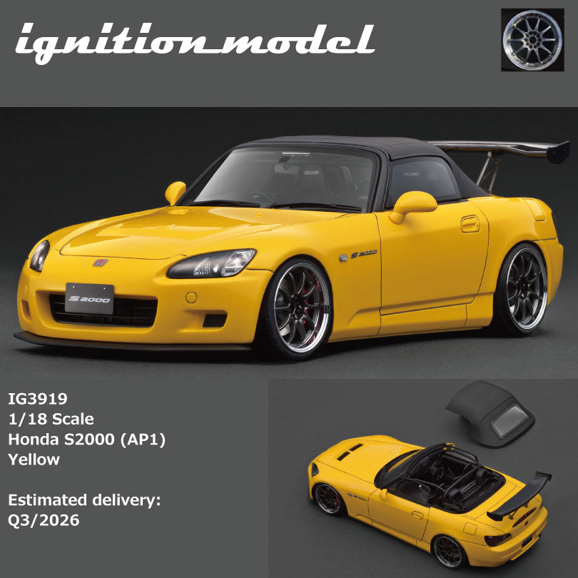 Ignition Model 1:18 Honda S2000 (AP1) Yellow IG3919