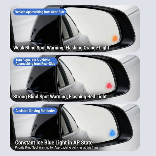 BSD Blind Spot Mirror for Tesla Model 3 / Model Y – Smart Safety Detection with LED Indicator
