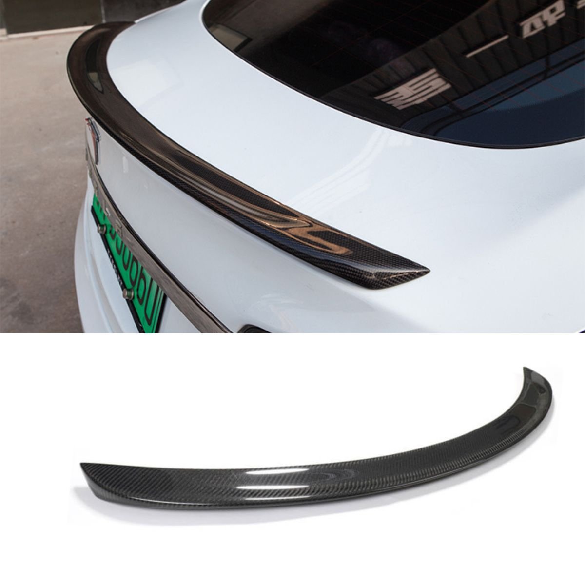 Carbon Fiber Rear Trunk Spoiler Blade Performance Style for Tesla Model S