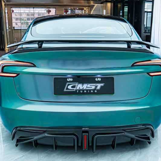 GT-Style Carbon Fiber Rear Spoiler Wing for Model 3 Highland