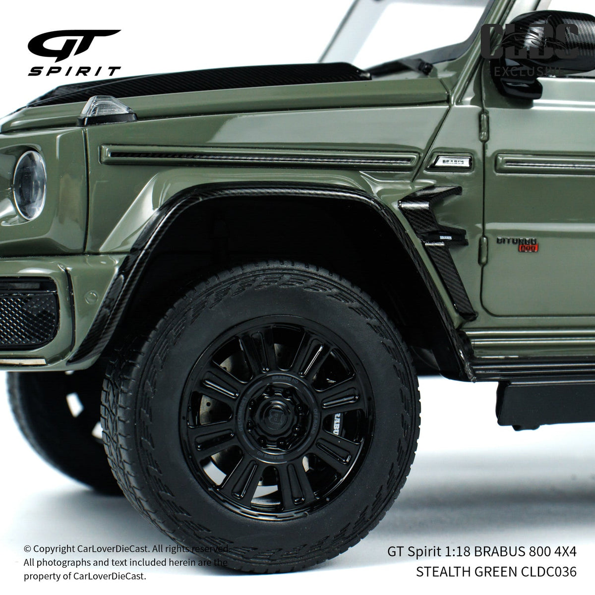 GT Spirit 1:18 BRABUS 800 4X4 STEALTH GREEN CLDC036