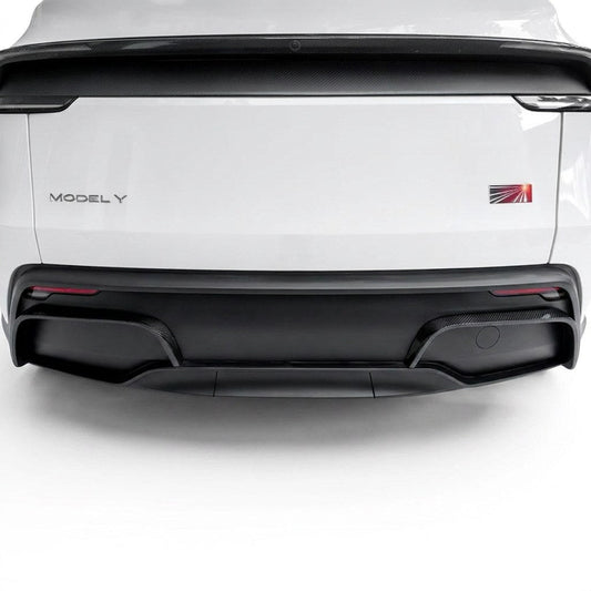 Real Carbon Fiber Rear Diffuser Bumper Trim for Model Y Juniper