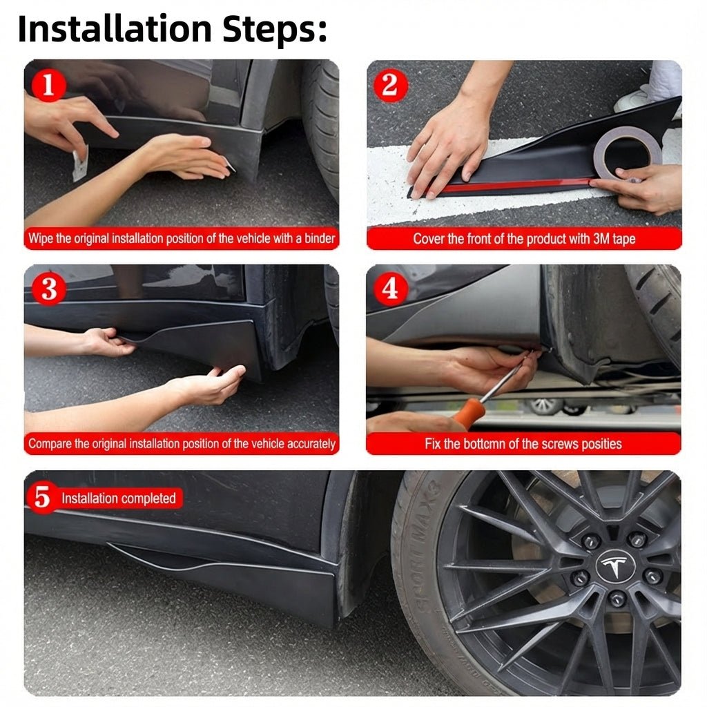 Side Skirts Splitter ABS Rocker Panel for Model Y Juniper | Tesery