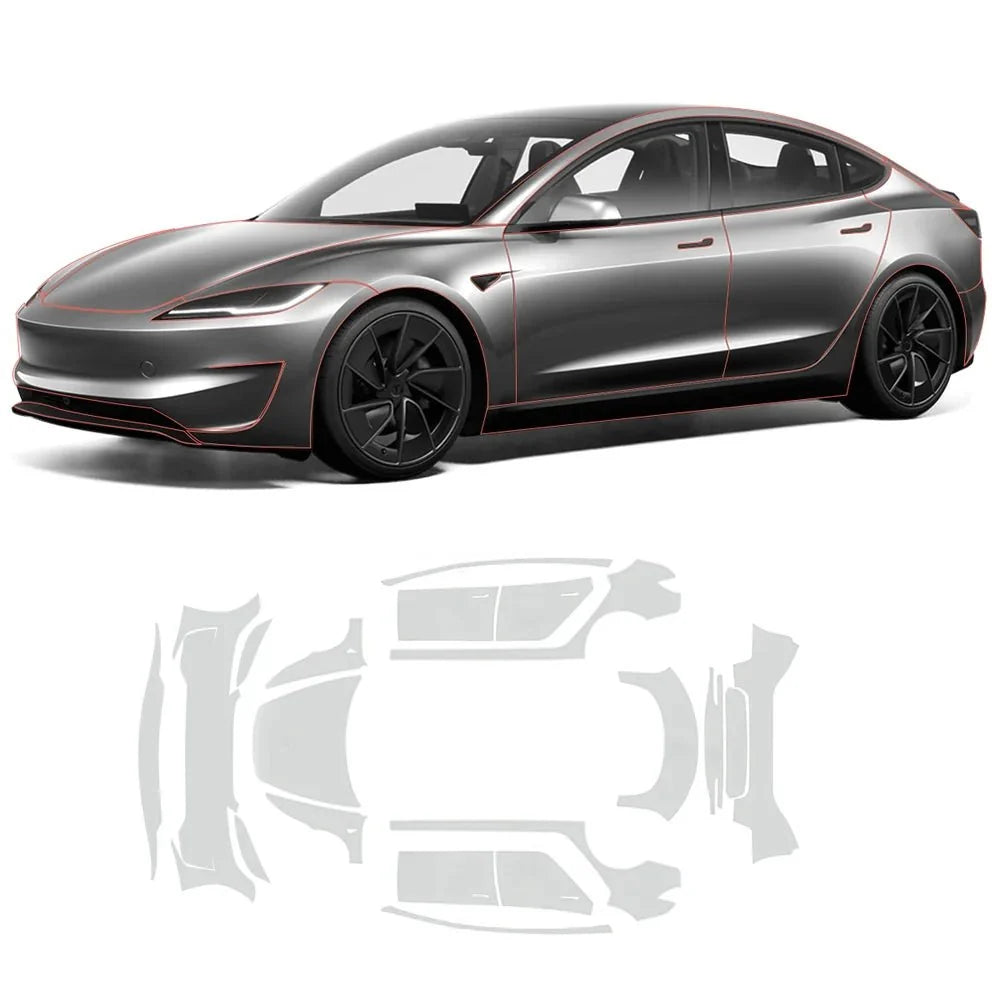 TPU Full Car Paint Protection Film (PPF) for Tesla Model 3 | Glossy