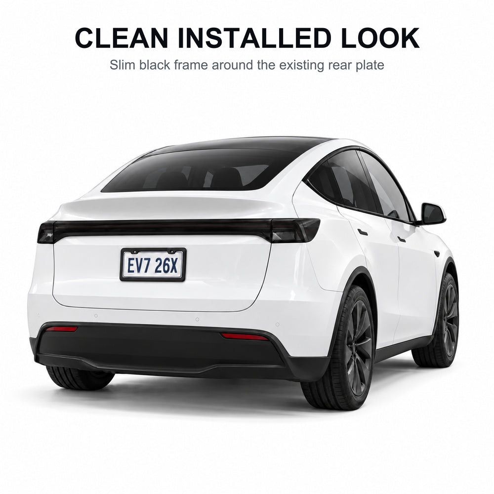 Black License Plate Frames for Tesla – 2 Pack, Front & Rear