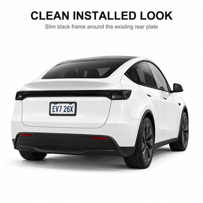 Black License Plate Frames for Tesla – 2 Pack, Front & Rear