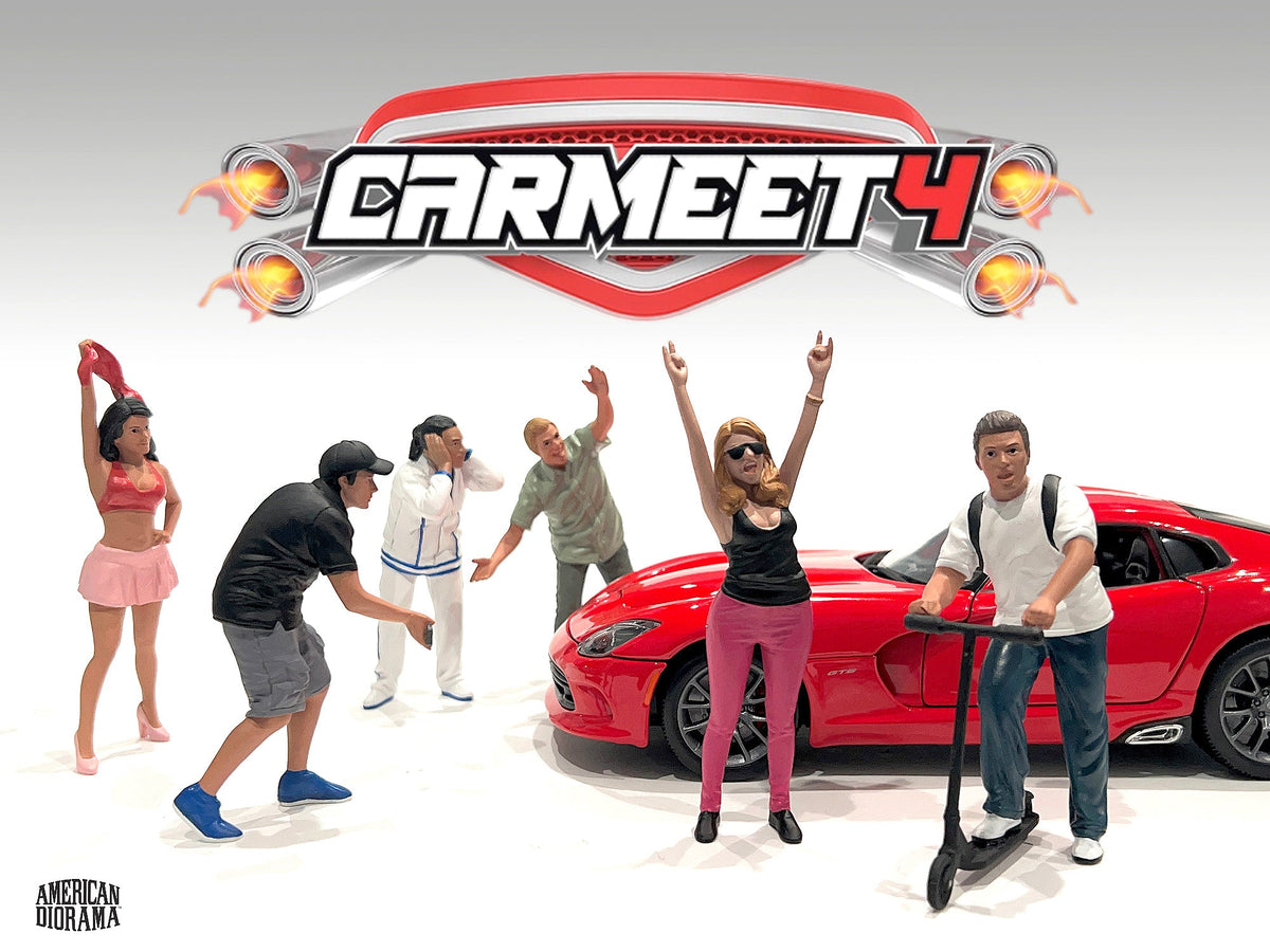 American Diorama 1:18 Car Meet 4 Resin Figures (6 Variants)