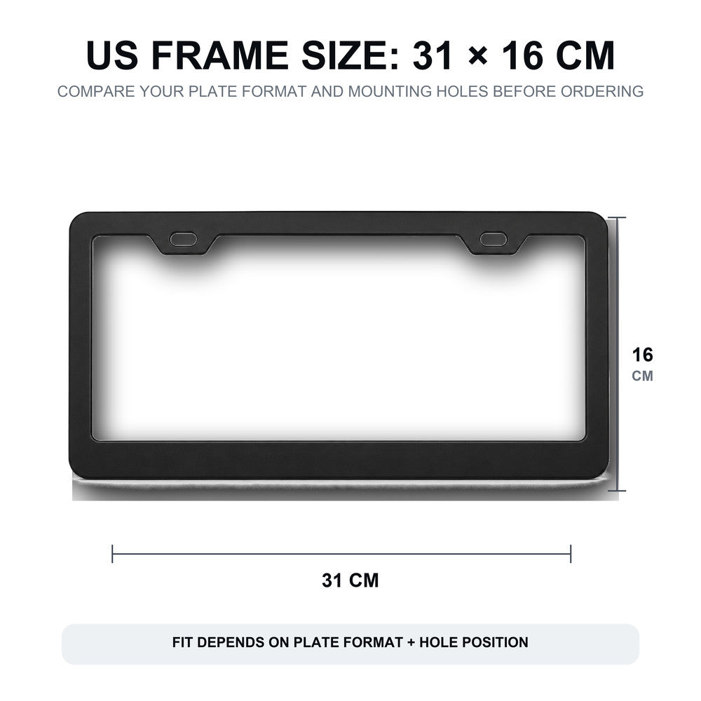 Black License Plate Frames for Tesla – 2 Pack, Front & Rear