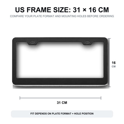 Black License Plate Frames for Tesla – 2 Pack, Front & Rear