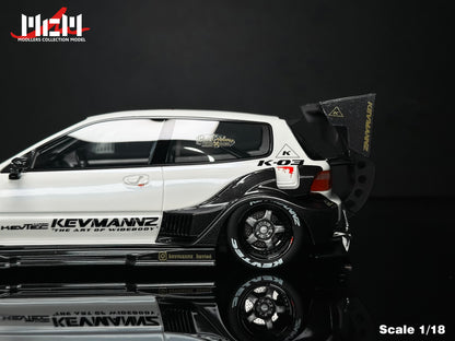 [Preorder] MCM 1:18 Honda Kevamannz 1996 EG6 Hatchback Wide  Body (5 Colours)
