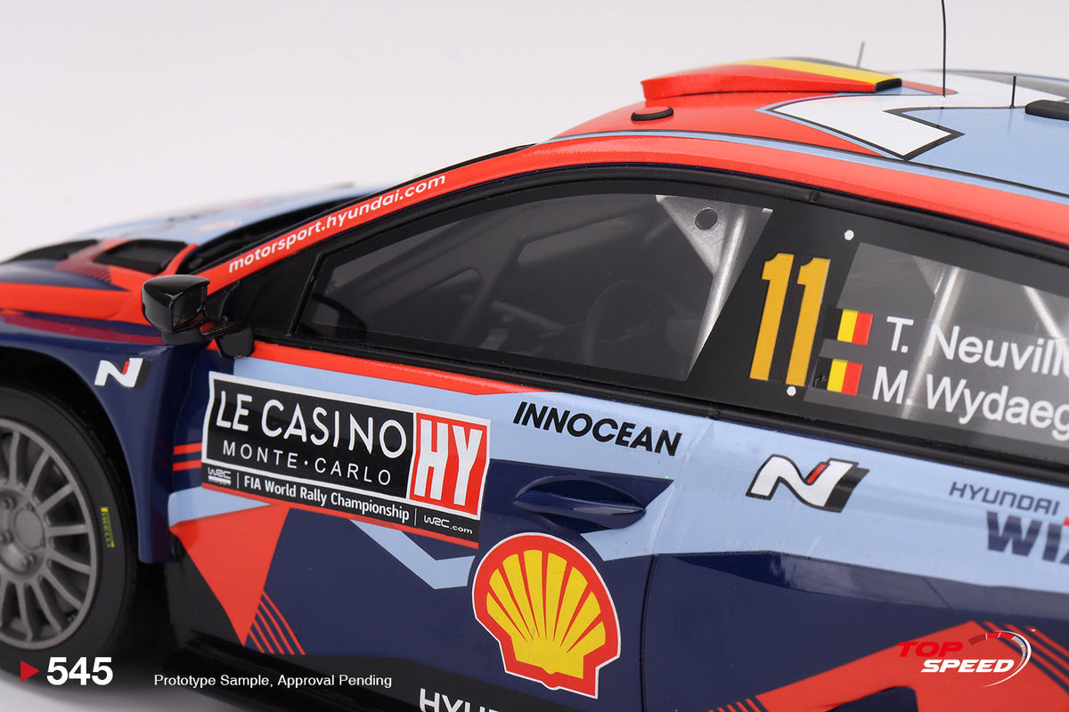 Topspeed 1:18 Hyundai i20 N Rally1 2023 Rally MonteCarlo 3rd Place #11