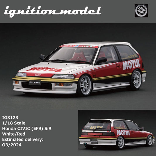 Ignition Model 1:18 Honda CIVIC (EF9) SiR White/Red