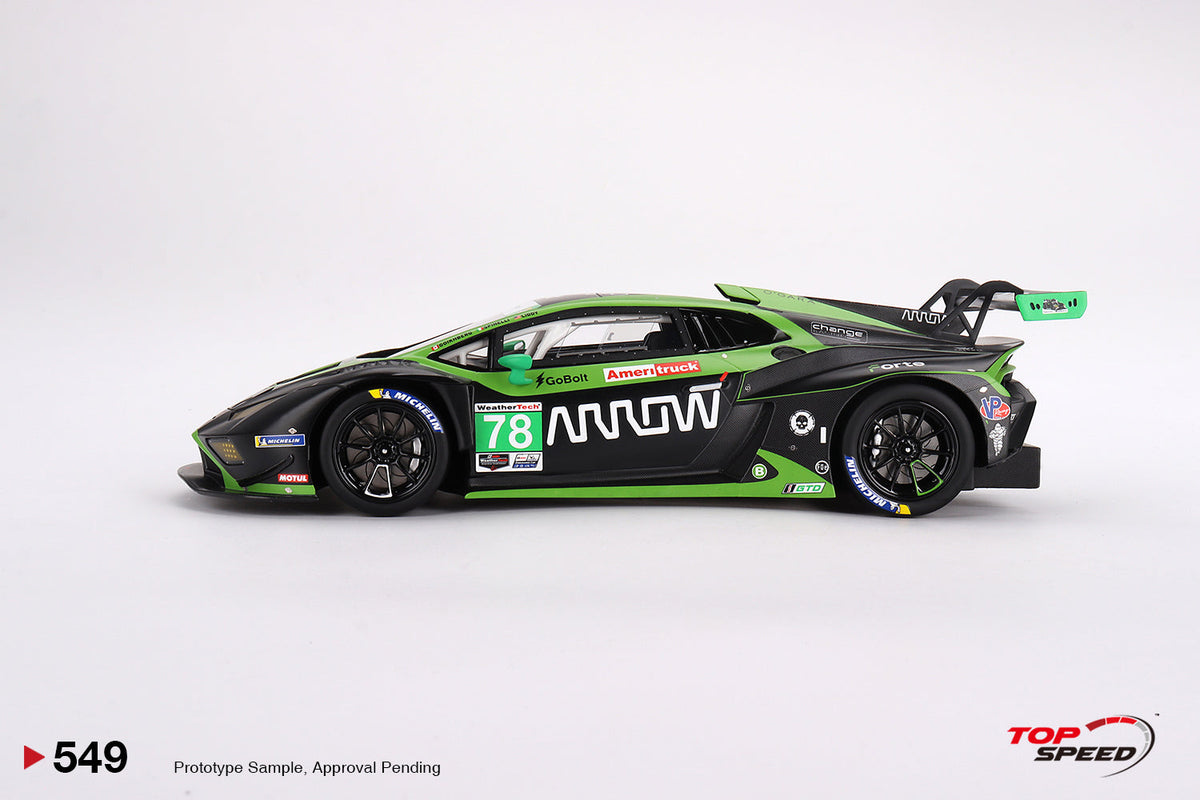 TOPSPEED 1:18 Lamborghini Huracán GT3 EVO2 #78 Forte Racing IMSA 2023 Daytona 24 Hrs