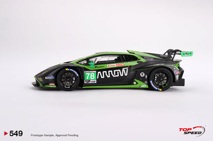 TOPSPEED 1:18 Lamborghini Huracán GT3 EVO2 #78 Forte Racing IMSA 2023 Daytona 24 Hrs
