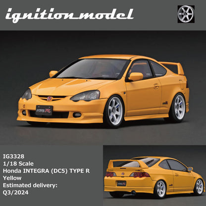 IG 1:18 Honda INTEGRA (DC5) TYPE R Yellow IG3328