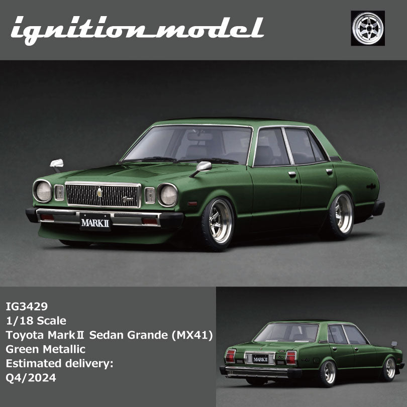 Ignition Model 1:18 Toyota MarkⅡ Sedan Grande (MX41) Green Metallic