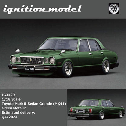 Ignition Model 1:18 Toyota MarkⅡ Sedan Grande (MX41) Green Metallic