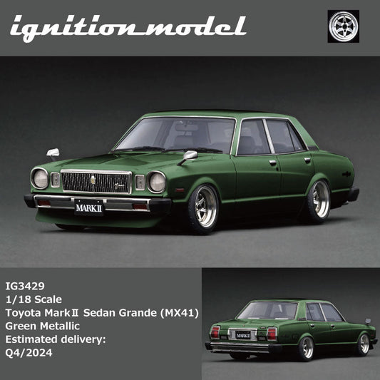Ignition Model 1:18 Toyota MarkⅡ Sedan Grande (MX41) Green Metallic