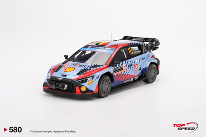 Topspeed 1:18 Hyundai i20 N Rally1 Hybrid #11 2024 Rally Monte Carlo Winner 2024
