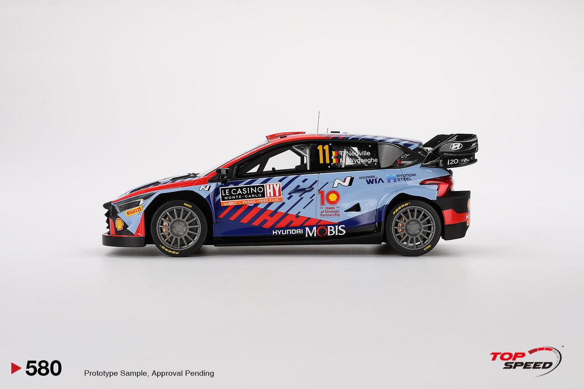 Topspeed 1:18 Hyundai i20 N Rally1 Hybrid #11 2024 Rally Monte Carlo Winner 2024