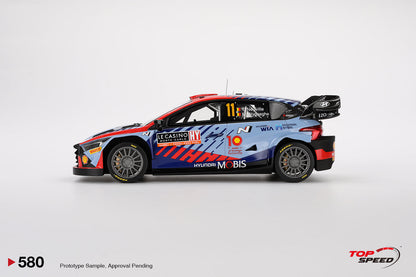 Topspeed 1:18 Hyundai i20 N Rally1 Hybrid #11 2024 Rally Monte Carlo Winner 2024