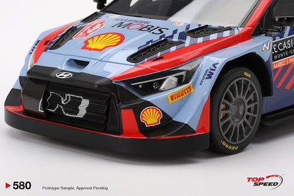 Topspeed 1:18 Hyundai i20 N Rally1 Hybrid #11 2024 Rally Monte Carlo Winner 2024