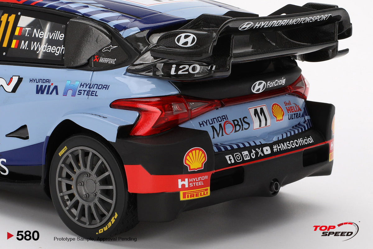 Topspeed 1:18 Hyundai i20 N Rally1 Hybrid #11 2024 Rally Monte Carlo Winner 2024