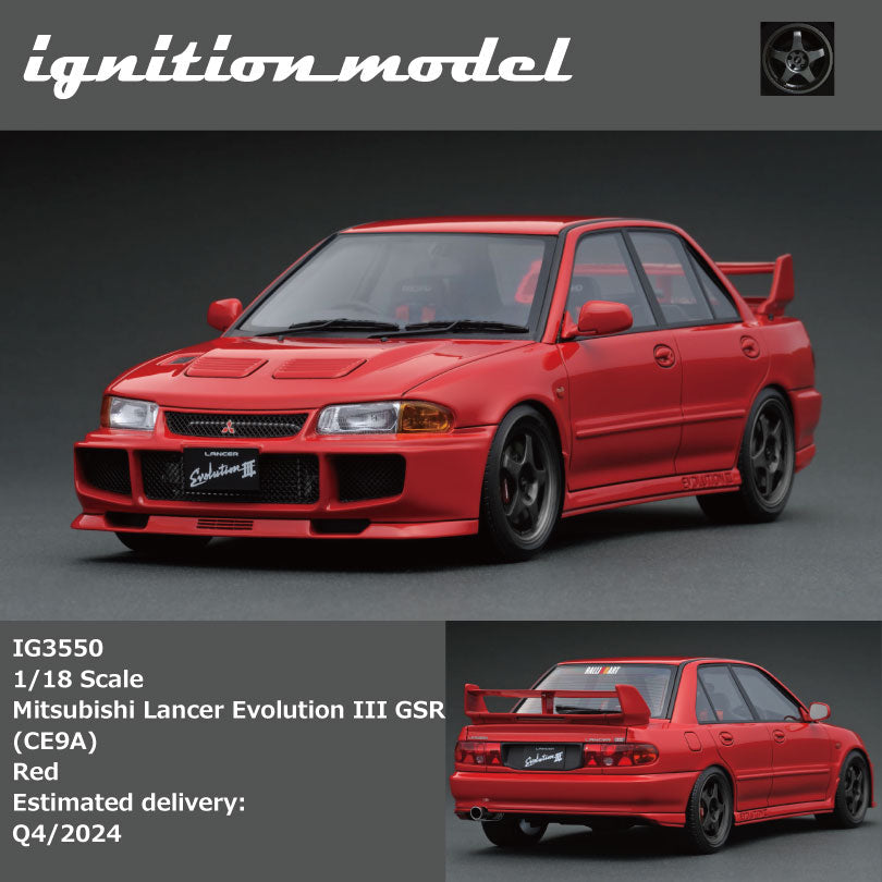 Ignition Model 1:18 Mitsubishi Lancer Evolution III GSR (CE9A) Red