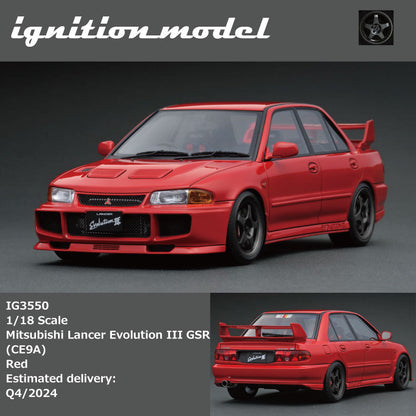 Ignition Model 1:18 Mitsubishi Lancer Evolution III GSR (CE9A) Red