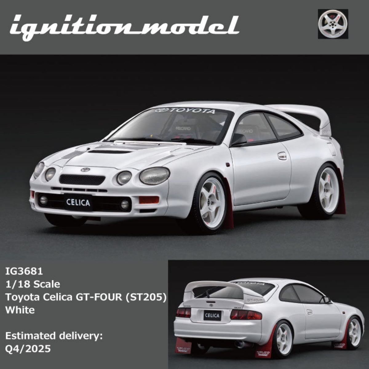 Ignition Model 1:18 Toyota Celica GT-4 (ST205) White/ Yellow/ Black (3 Colours)