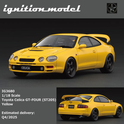 Ignition Model 1:18 Toyota Celica GT-4 (ST205) White/ Yellow/ Black (3 Colours)
