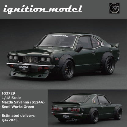 [Preorder] Ignition Model 1:18 Mazda Savanna (S124A) Semi Works Green/Orange (2 Colours)