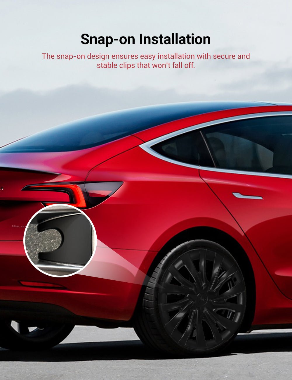 TESERY 18″ Nebula Style Wheel Covers for Model 3 Highland
