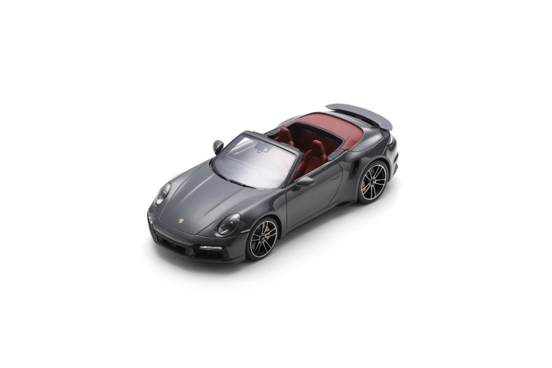 [Preorder] Schuco 1:18 Porsche 992 Turbo S Cabriolet 2022 Agate Grey 18U00143