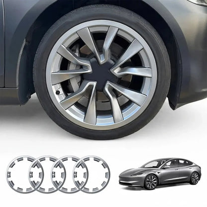 19’’ Nova Wheels Rim Protectors for Model 3 Highland | 360° ABS Wheel Edge Protection