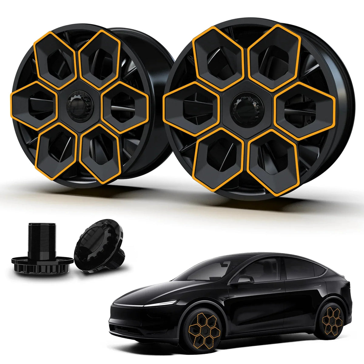 19" Hexa Honeycomb Wheel Covers for Model Y / Model Y Juniper | Tesery