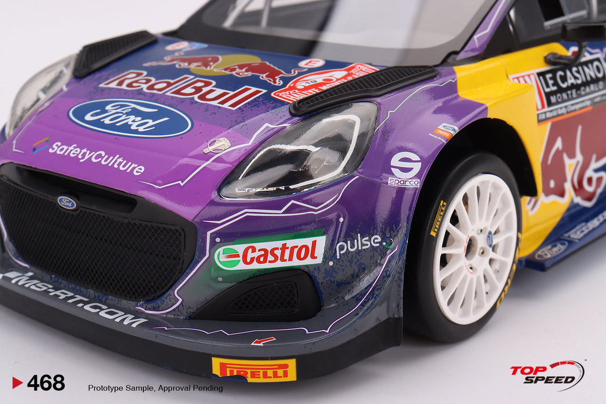 Topspeed 1:18 Ford Puma Rally1 #19 M-Sport Ford WRT 2022 Rally Monte Carlo Winner TS0468