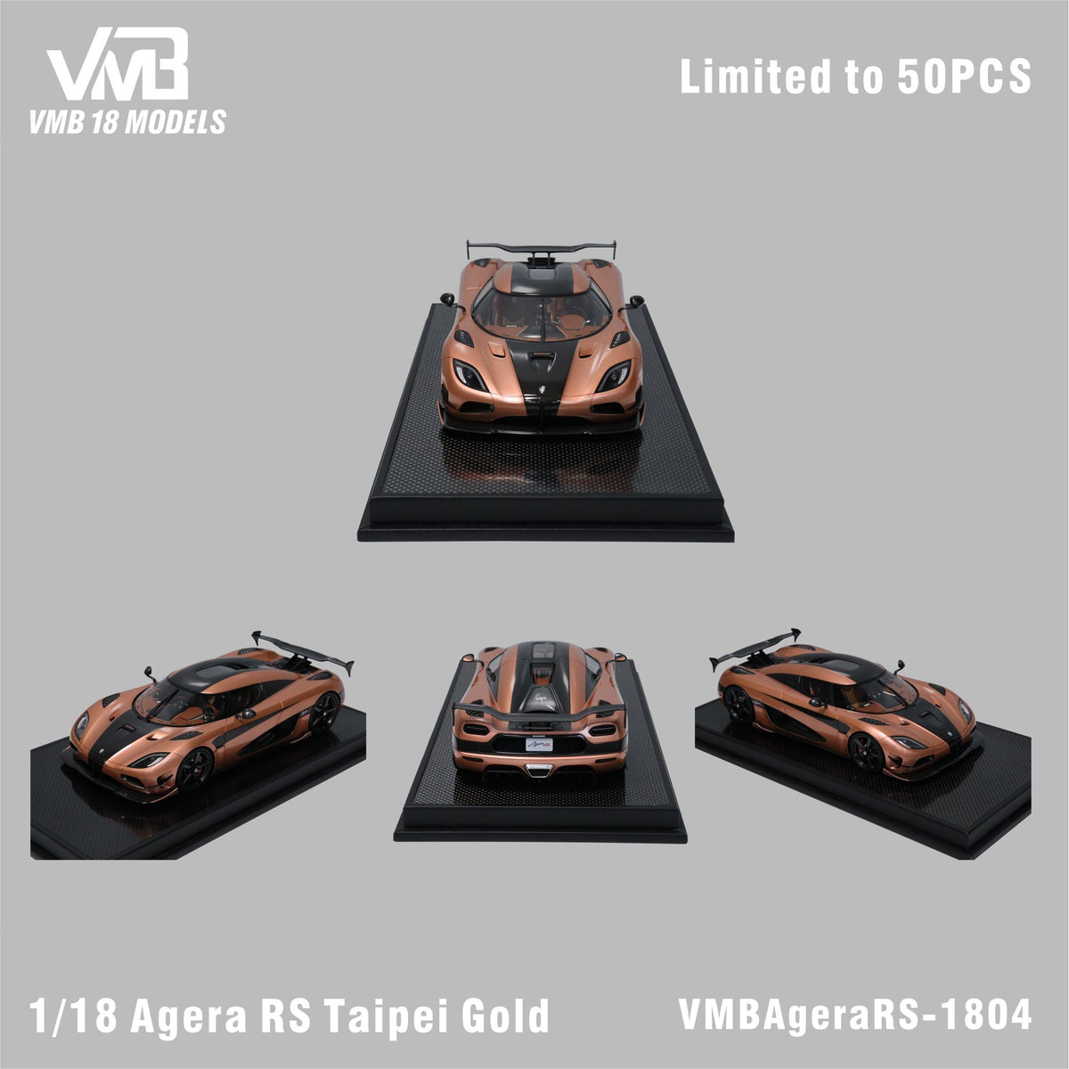 VMB 1:18 Koenigsegg Agera RS - Taipei Gold VMBAgeraRS-1804