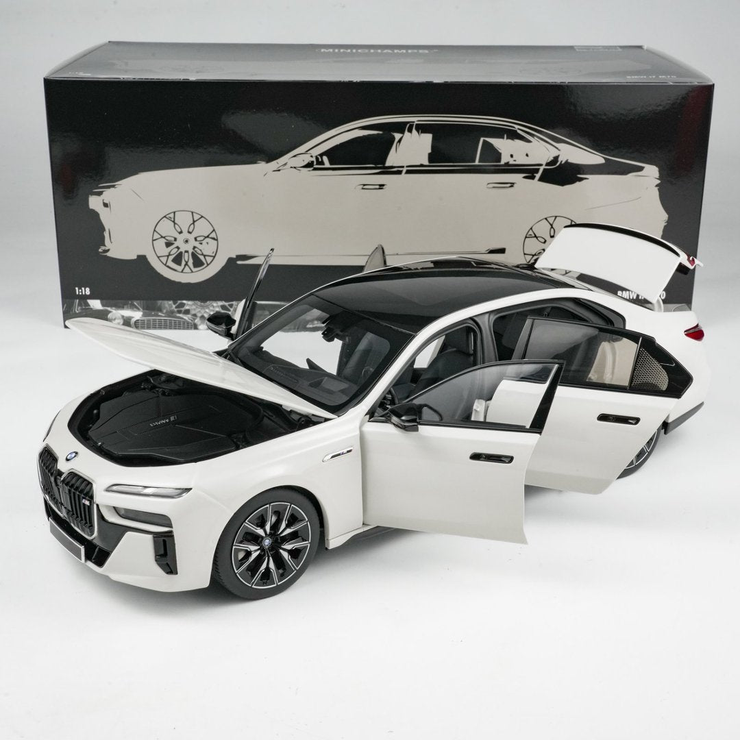 MINICHAMPS 1:18 BMW i7 M70 (G70) – 2024 WHITE METALLIC 110023702