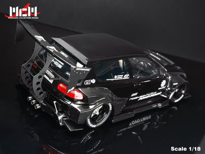[Preorder] MCM 1:18 Honda Kevamannz 1996 EG6 Hatchback Wide  Body (5 Colours)