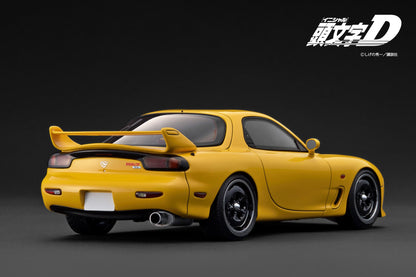 Ignition Model 1:18 INITIAL D Mazda RX-7 Mazda Speed A-spec (FD3S) Yellow SOUND & LED Ver. IG3940