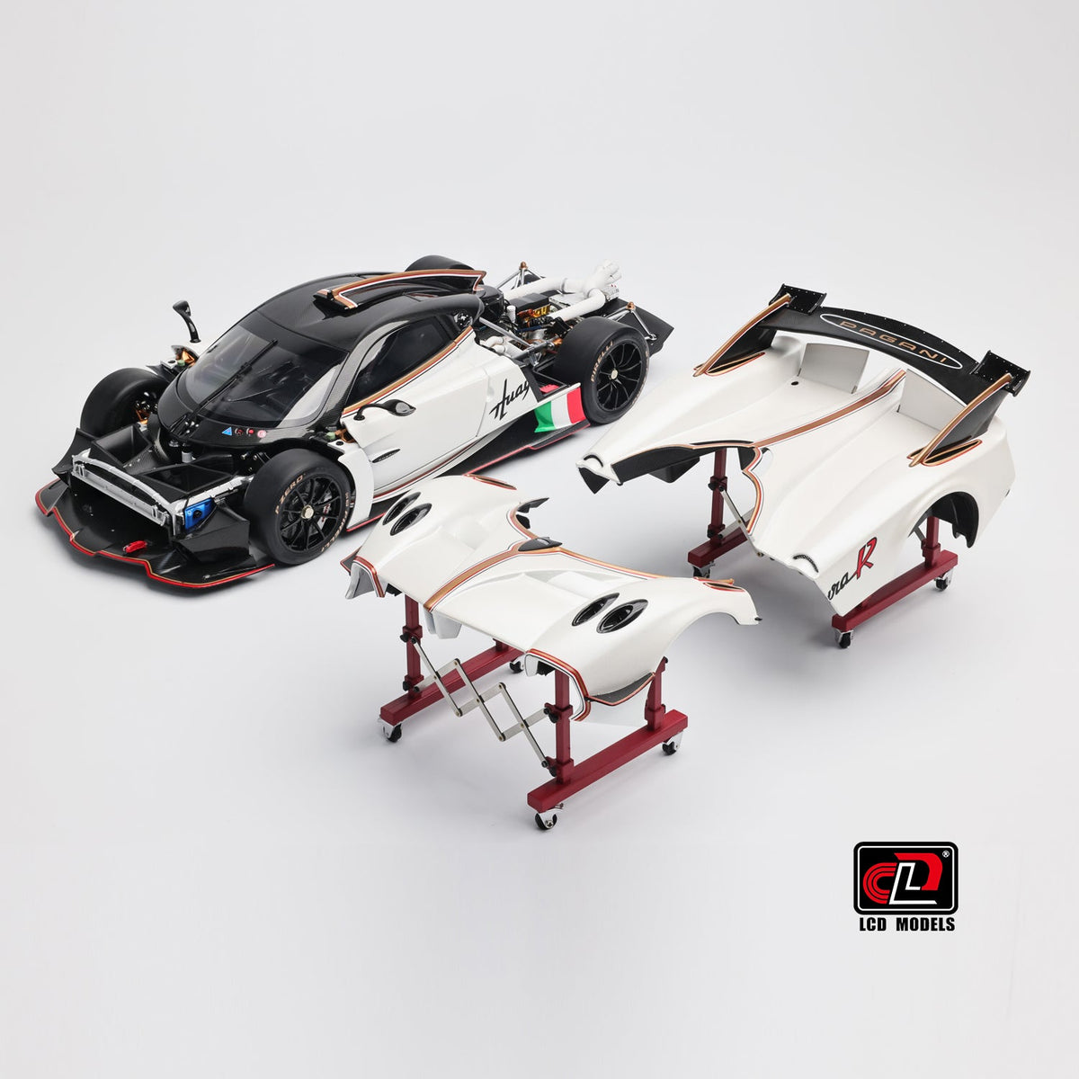 LCD 1:18 Pagani Huayra Front and Rear Cover Bracket (3 Colours)