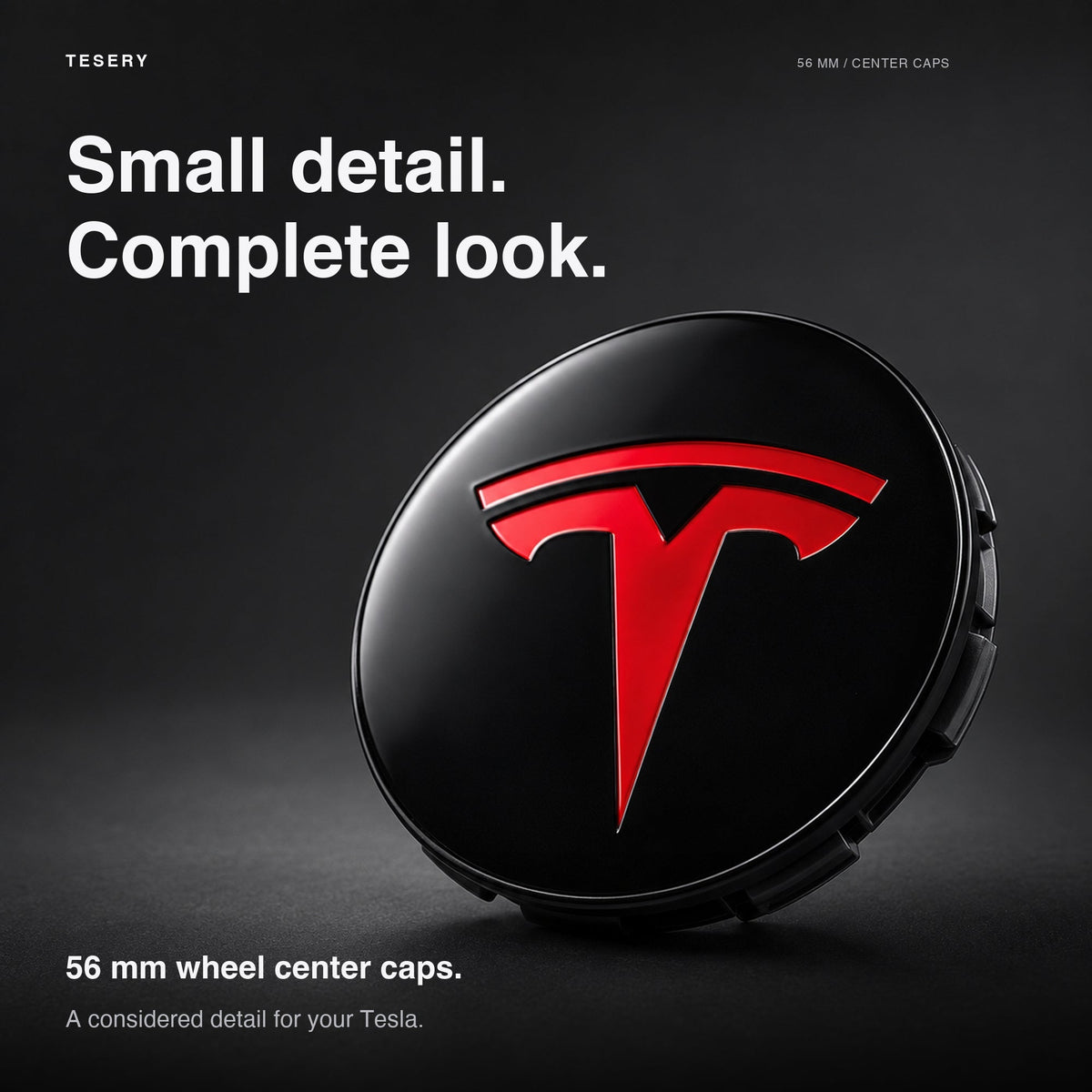4 Pcs Hub Caps Covers Car for Tesla Model 3/Y/S/X (Diameter 56MM)