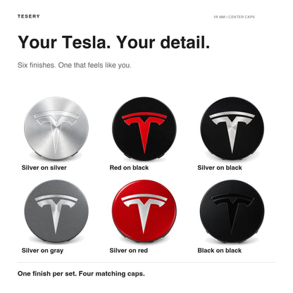 4 Pcs Hub Caps Covers Car for Tesla Model 3/Y/S/X (Diameter 56MM)