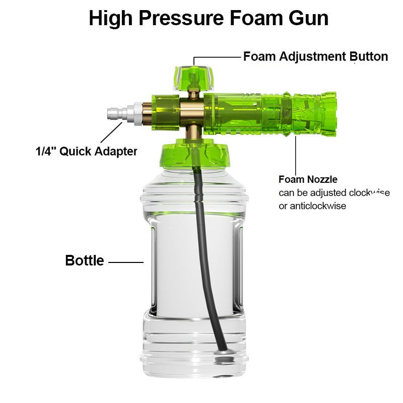 4000 PSI Foam Cannon for Pressure Washer - Aluminum Alloy Snow Foam Lance with 1/4" Quick Connect