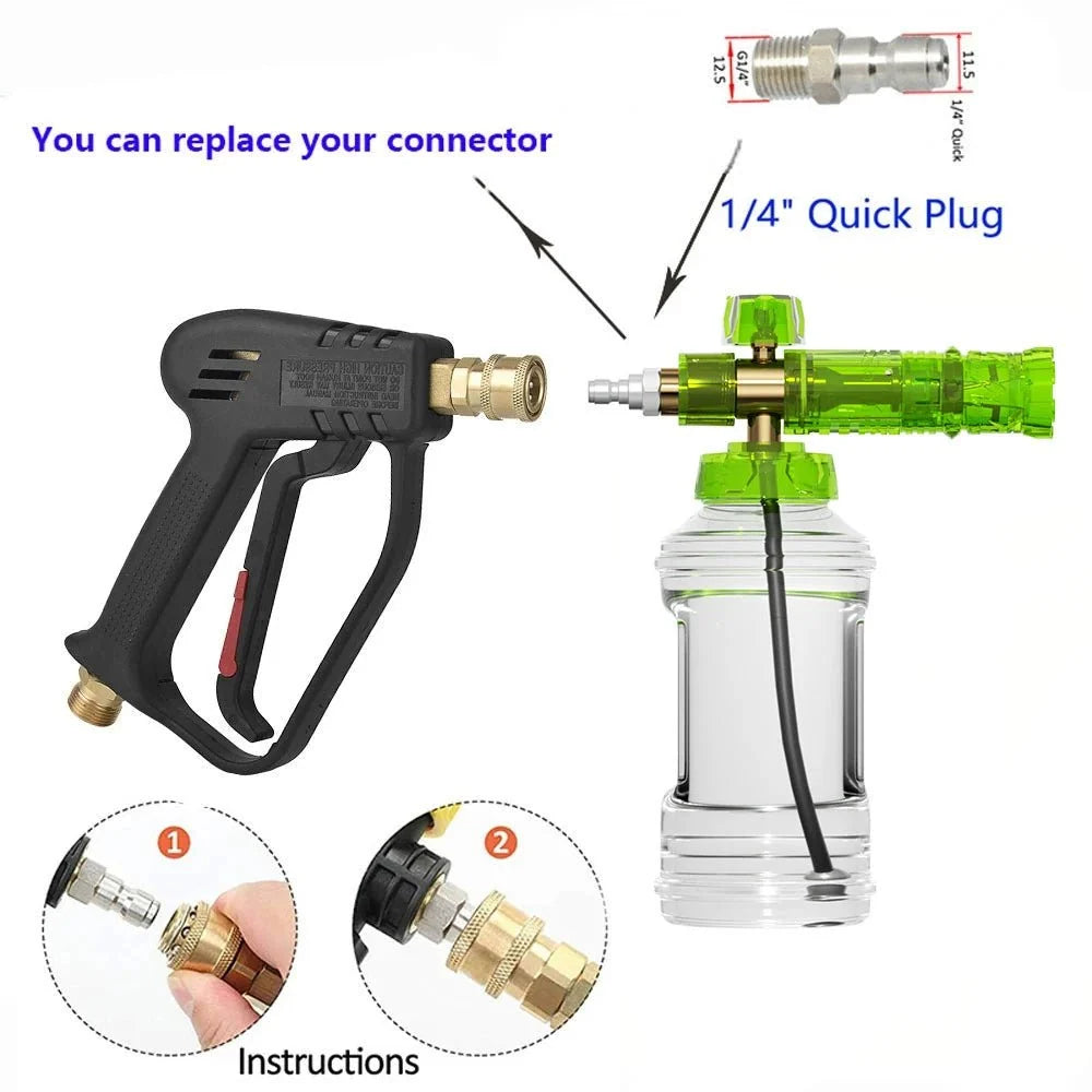 4000 PSI Foam Cannon for Pressure Washer - Aluminum Alloy Snow Foam Lance with 1/4" Quick Connect