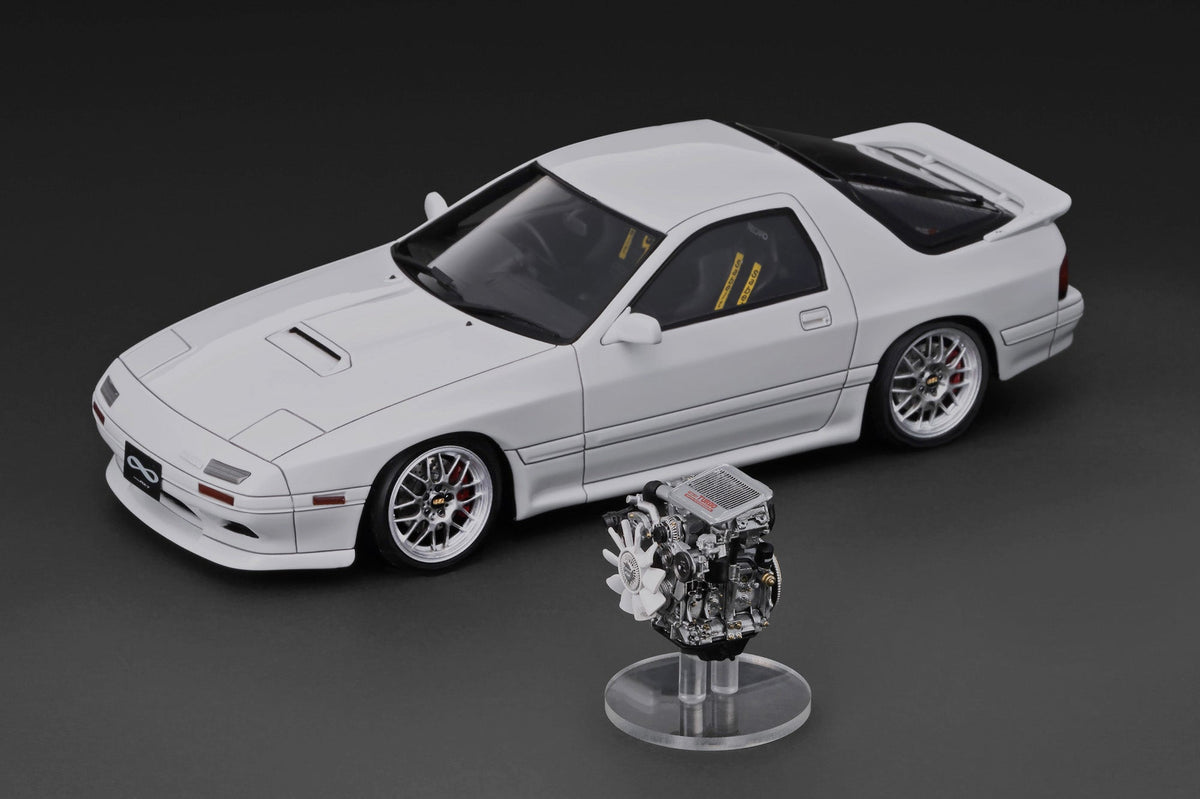 [Preorder] Ignition Model 1:18 Mazda Savanna RX-7 Infini (FC3S) White With 13B Engine IG4089